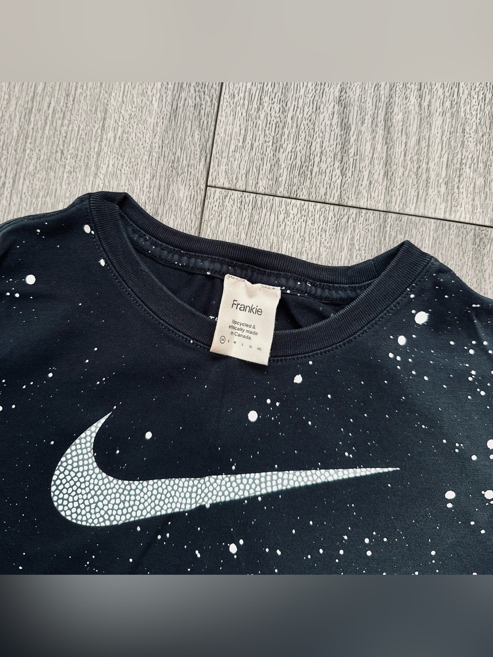 Frankie Collective Reworked Nike Crop Tee XS Paint Splatter - Picture 5 of 6